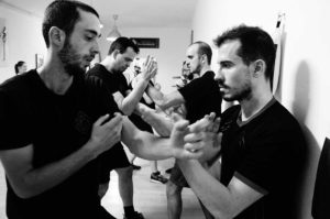 Practicing wing chun defence Practising Wing Chun defence